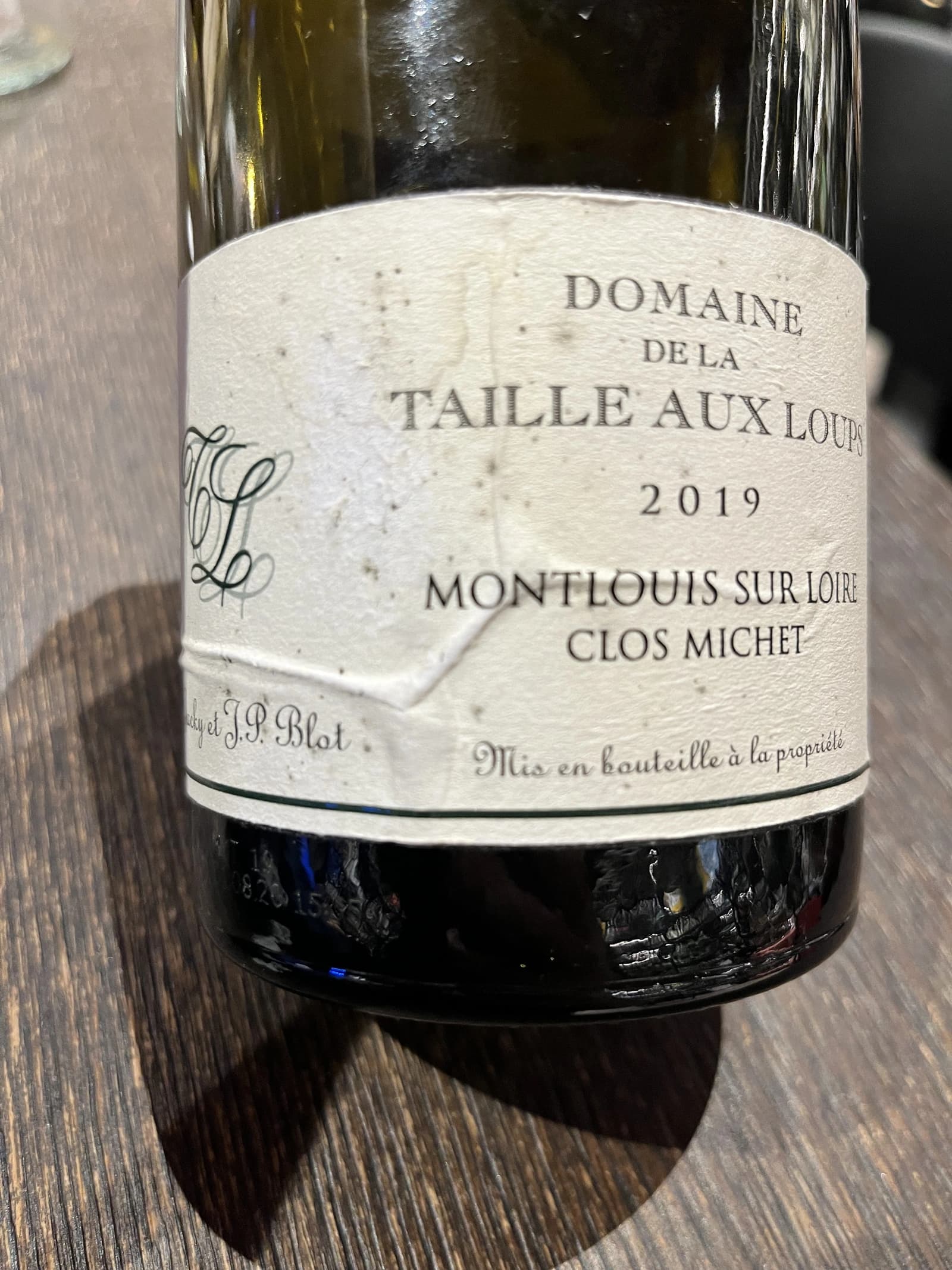 Domaine de la Taille Aux Loups Montlouis sur Loire Clos Michet 2019