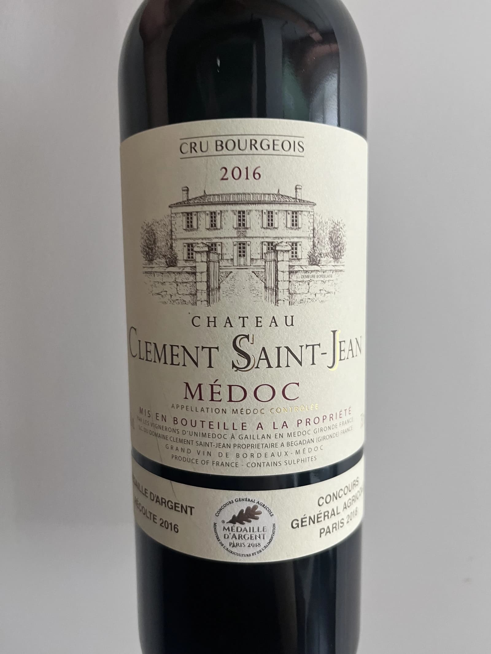 Chateau Clement Saint-Jean Médoc 2016